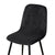 Gray Black Velvet Scandinavian Chair Cover