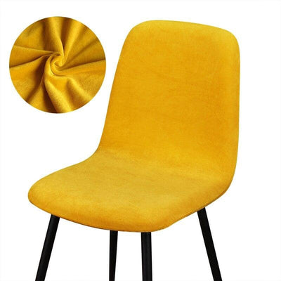 SUNFLOWER Yellow VELVET Scandinavian Chair Cover