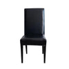 Black Faux Leather Chair Cover