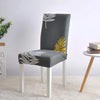 Gray Chair Cover with Yellow and White Leaves Lola