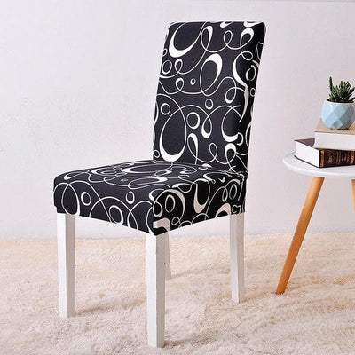 Black Fabric Chair Cover