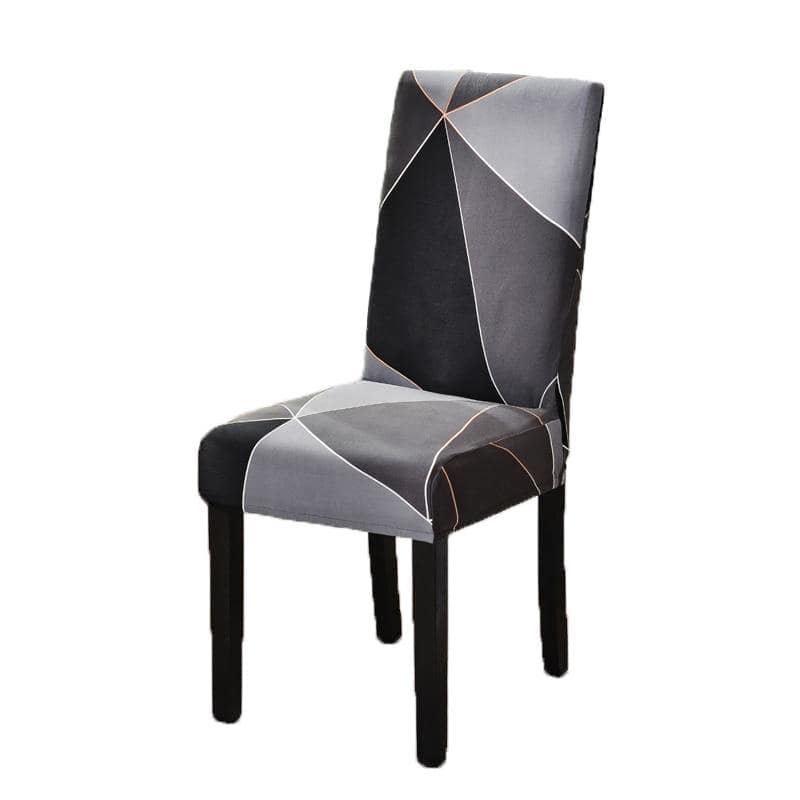 Patterned Oxide Gray Chair Cover