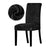 Deep Black Velvet Chair Cover