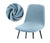 Sky Blue Velvet Chair Cover