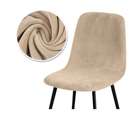 Camel Velvet Chair Cover