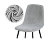 Light Gray Velvet Chair Cover