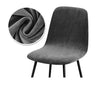 Dark Gray Velvet Chair Cover