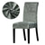 Deep Gray Velvet Chair Cover