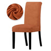 Dark Orange Velvet Chair Cover