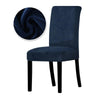 Sea Blue Velvet Chair Cover