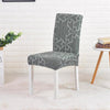 Gray Chair Cover With Geometric Patterns