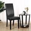 Black Faux Leather Chair Cover