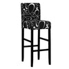 Black Bar Stool Cover with Circles