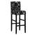 Black Bar Stool Cover with Circles