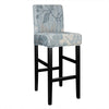 Floral Silver Bar Stool Cover
