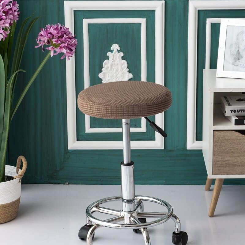 Taupe Brown Bar Stool Cover