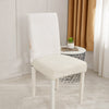 White Velvet Christmas Chair Cover