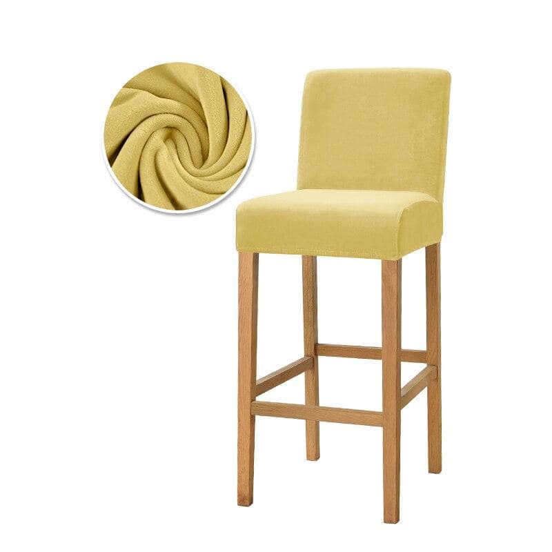 Sunflower Velvet Bar Stool Cover