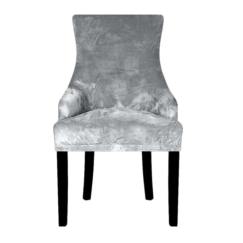 Scandinavian Chair Cover – Gray Velvet