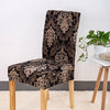 Black and Brown Baroque Chair Cover