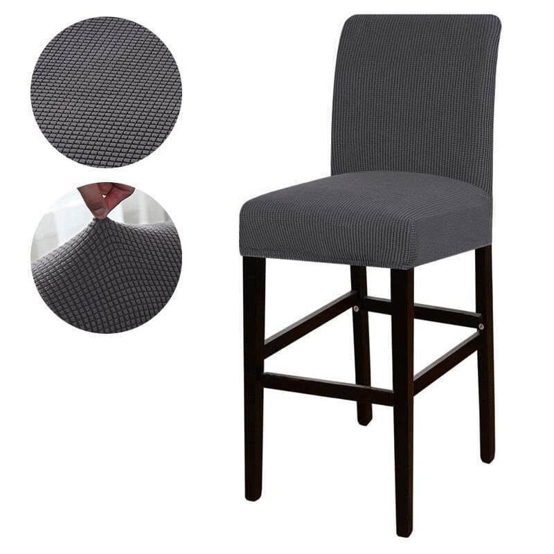 Steel Gray Bar Stool Cover