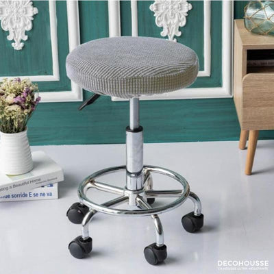 Salt and Pepper Round Bar Stool Cover