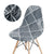 Gray Scandinavian Chair Cover With White Checks