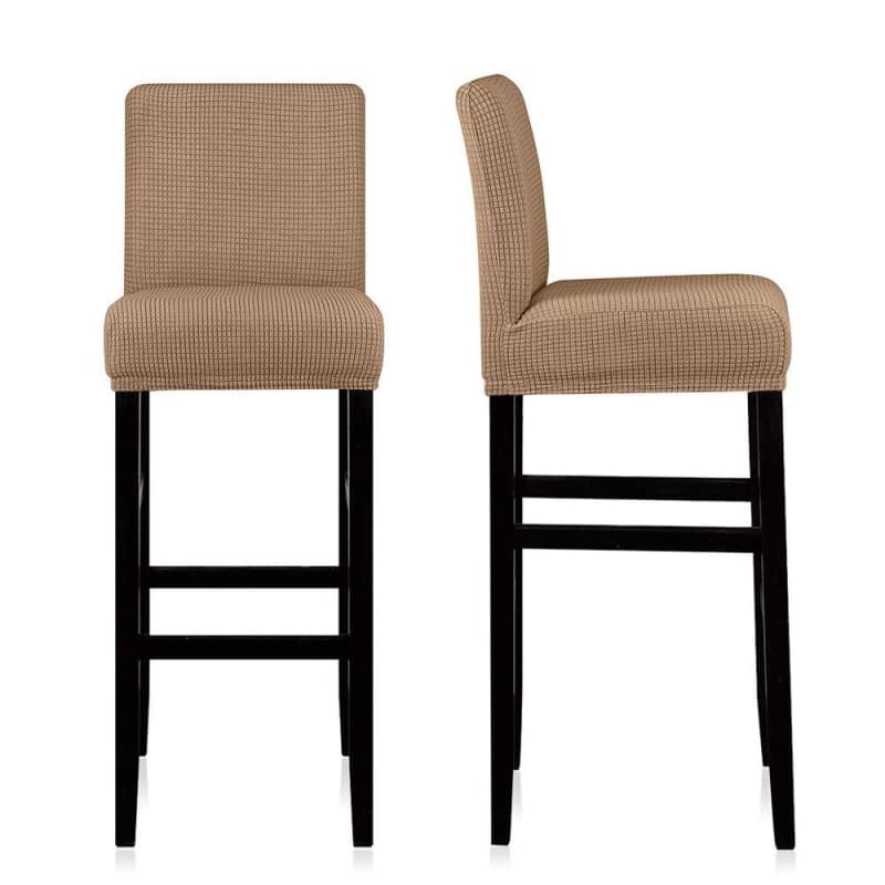 Plain Dark Beige Bar Stool Cover