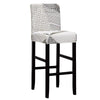 Bar Stool Cover Gray Pattern