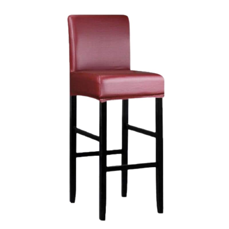 Red Faux Leather Bar Stool Cover