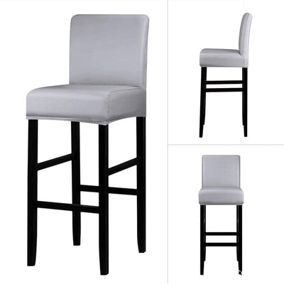 Platinium Faux Leather Bar Stool Cover