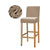 Beige Velvet Bar Stool Cover