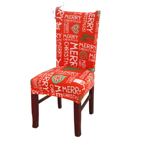 Chair Cover Merry Christmas Orange