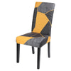 Gray and Orange Triangular Chair Cover