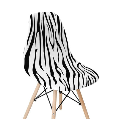 WHITE AND BLACK STRIPED Scandinavian Chair Cover