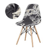 Patterned Dark Gray Scandinavian Chair Cover