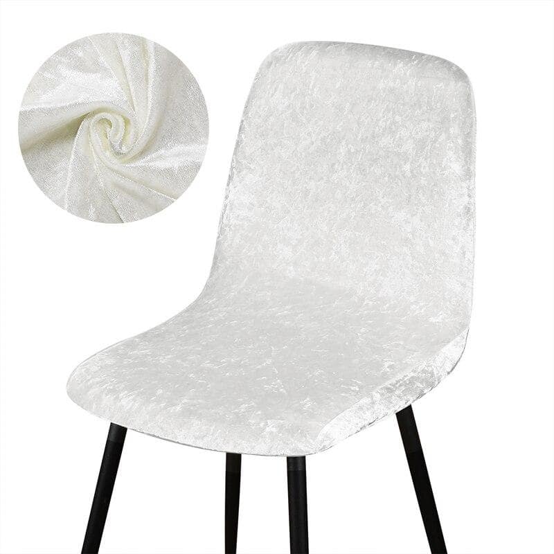 UNITED WHITE VELVET Scandinavian Chair Cover