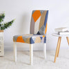 Beige, Orange, Gray and Blue Chair Cover