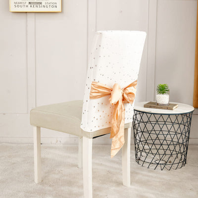 White Velvet Christmas Chair Cover