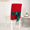 Red Velvet Christmas Chair Cover