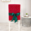 Red Velvet Christmas Chair Cover