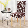 Coffee Brown Slate Pattern Chair Cover