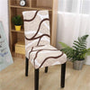 Beige Brown and White Chair Cover