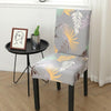 Gray Chair Cover With Multicolored Patterns