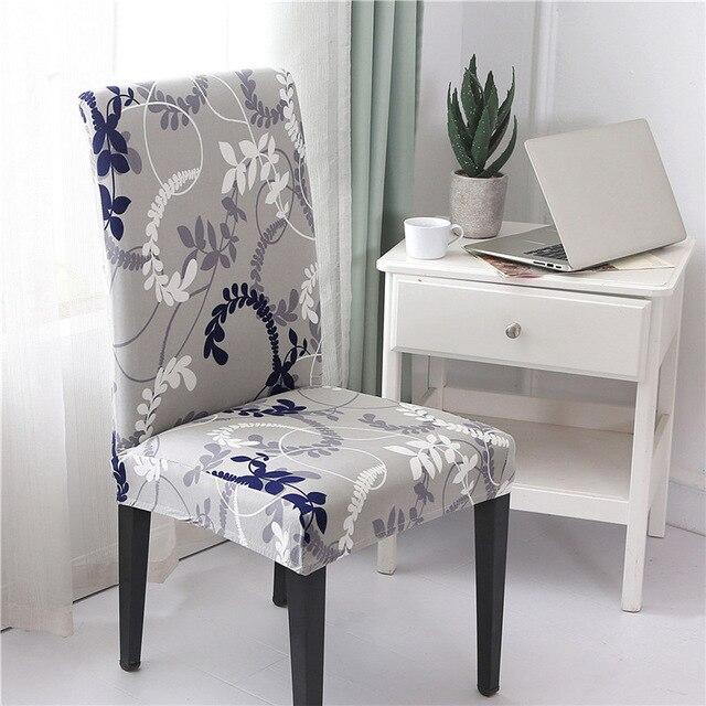 Gray Floral Chair Cover