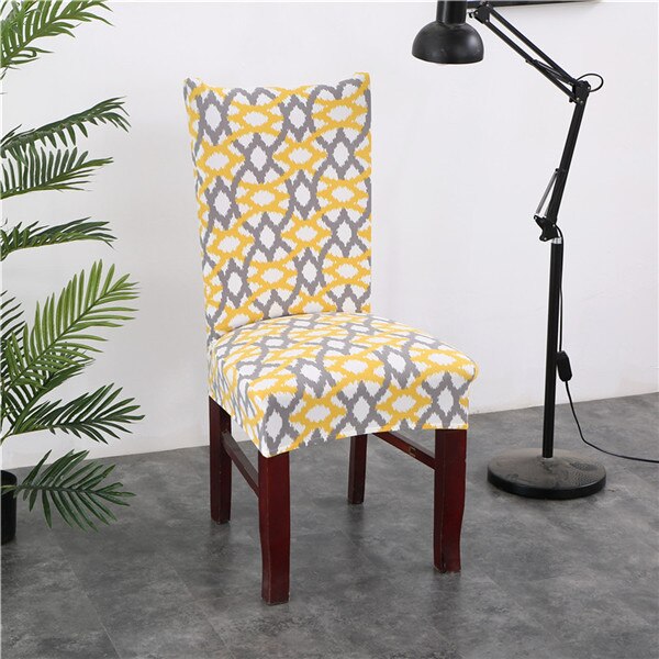 Yellow and Gray Chair Cover