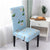 Floral Light Blue Chair Cover