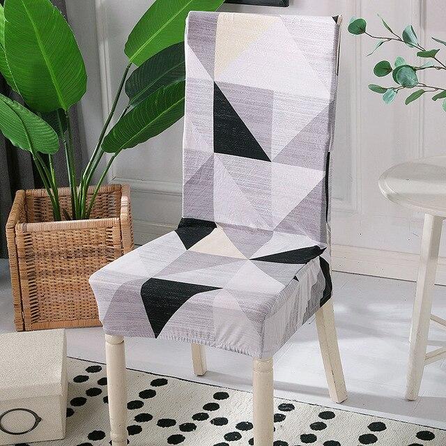 Greyish Plaid Chair Cover