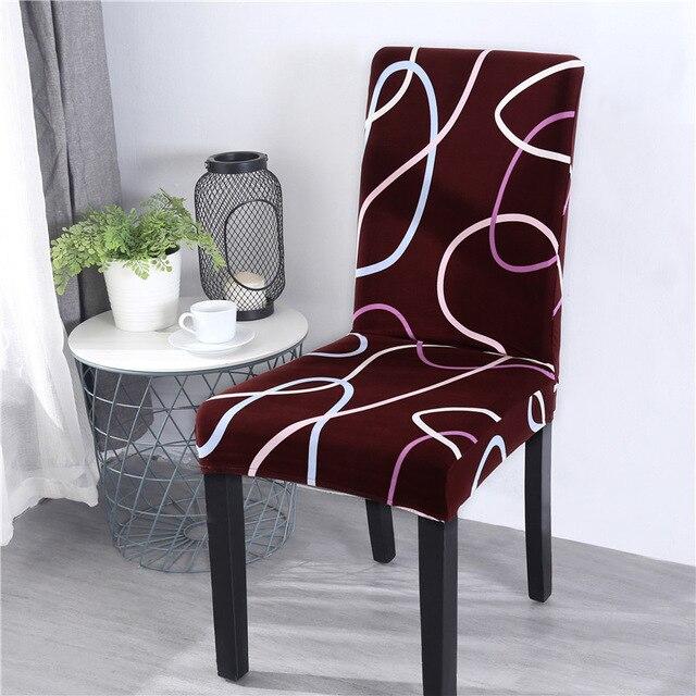 Burgundy Red Chair Cover With White Lines Tiziana