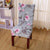 Gray Chair Cover with Pink Flowers